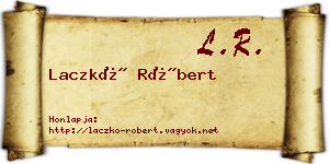 Laczkó Róbert névjegykártya